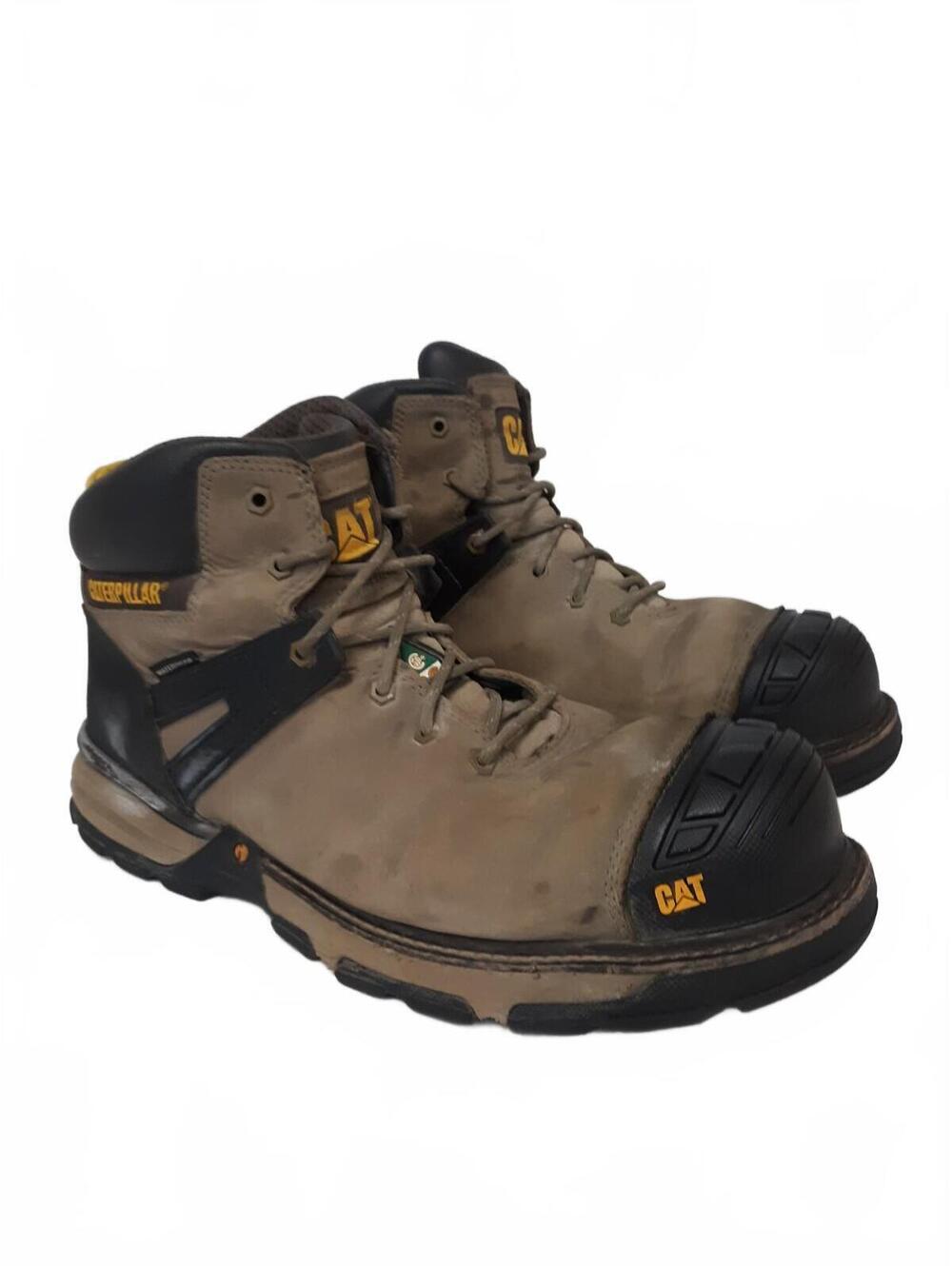 Cat Excavator Superlite Men's 6" Comp Toe Work Boots Size 13 W Waterproof